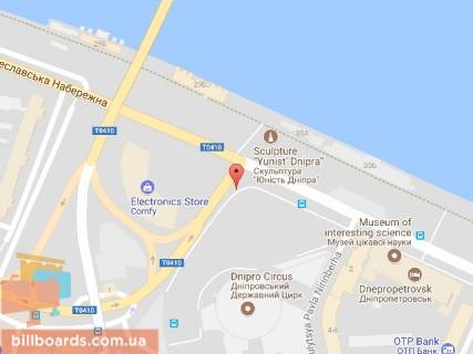 Призма A в Днепр (Днепропетровск) Січеславська Набережна вул. (колиш. Набережна Леніна вул.), Навпроти будинку 31а - 154177 схема
