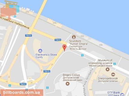Призма A в Днепр (Днепропетровск) Січеславська Набережна вул. (колиш. Набережна Леніна вул.), Навпроти будинку 31а - 154178 схема