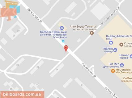 Билборд A в Днепр (Днепропетровск), 6х3  пров. Фестивальний, навпроти буд. 22, навпроти ТЦ "Караван" схема