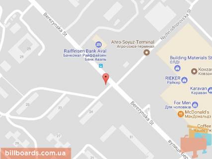 Билборд B в Днепр (Днепропетровск), 6х3  пров. Фестивальний, навпроти буд. 22, навпроти ТЦ "Караван" схема