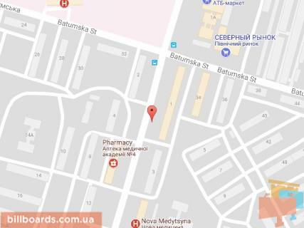 Билборд  в Днепр (Днепропетровск) Петра Калнишевського пр. (кол. Косіора пр.), 1 схема