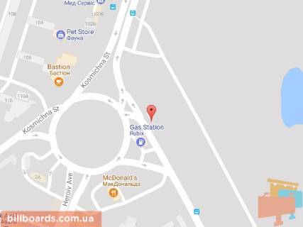 Билборд  в Днепр (Днепропетровск) Набережная Победы ул., 106А схема