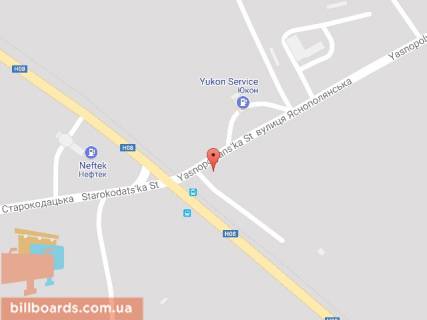 Билборд A в Днепр (Днепропетровск) узвіз Близнюківський (вул. Яснополянська) ., АЗС ЮКОН схема