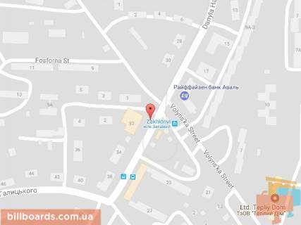 Билборд A в Днепр (Днепропетровск) Данила Галицького вул. (колиш. Будьонного вул.), 32 схема