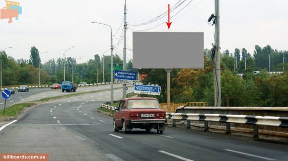 Билборд  в Днепр (Днепропетровск) Гаванская ул., съезд с Южного моста фото 1
