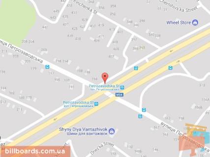 Билборд A в Днепр (Днепропетровск) Донецьке шосе - Незламна (Петрозаводська) вул. схема