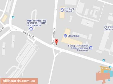 Билборд B в Днепр (Днепропетровск) Журналістів вул. - Дніпросталівська вул. (колиш. Винокурова вул.), 1 схема