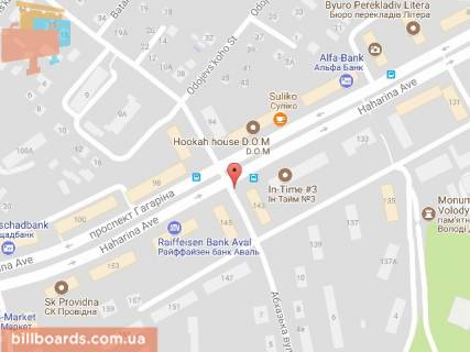 Ситилайт B в Днепр (Днепропетровск) Науки (Гагаріна) пр., 143 - Ірпінська (колишня Абхазька) ул., 10 схема