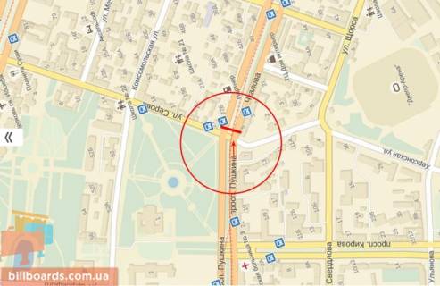 Призма A в Днепр (Днепропетровск) Хороброго вул. (колиш. Чкалова вул.) - Лазаря Глоби (Сєрова, Фабра вул). - 162572 схема