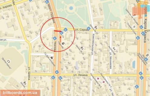 Призматрон, Призма A у Дніпро (Дніпропетровськ) Хороброго вул. (Колиш. Чкалова вул.) - Лазаря Глоби (Сєрова, Фабра вул). - 162573 схема