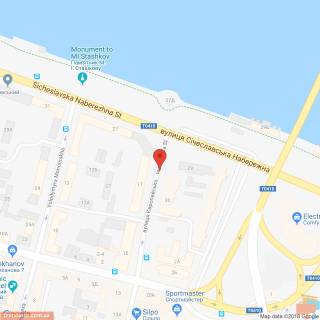Бэклайт A в Днепр (Днепропетровск), 3.14х2.32  вул. Європейська (Миронова), 30, напрям до набережної Січеславської схема