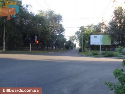 Билборд B в Днепр (Днепропетровск), 6х3  вул.Степана Бандери (кол. Шмідта), 18 – вул. Володимира Антоновича (Свердлова) схема