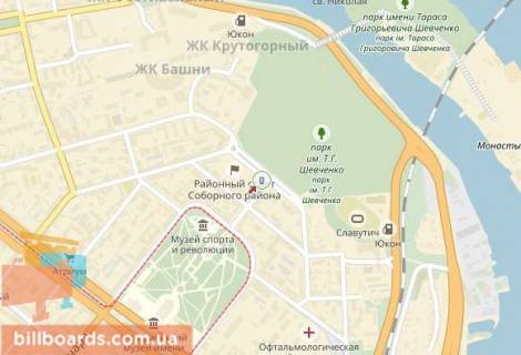 Ситилайт A в Днепр (Днепропетровск) Дмитра Яворницького (Карла Маркса) ул., 5 - Шевченко пл. схема