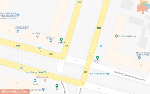 Скроллер A в Днепр (Днепропетровск) Яворницького пр.  (колиш. Маркса пр.) - Княгині Ольги (Горького) вул., 1 - 172469 схема
