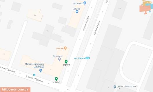 Scrolller, Scroll A in Dnipro (Dnipropetrovsk), 3.14х2.32  st. Smidta - prosp. Puskina, bila svitloforu - 169332 scheme