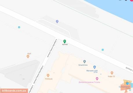 Бэклайт A в Днепр (Днепропетровск) Січеславська Набережна вул. (колиш. Набережна Леніна вул.) - Нірінберга вул. (колиш. Баумана вул.), 2 схема