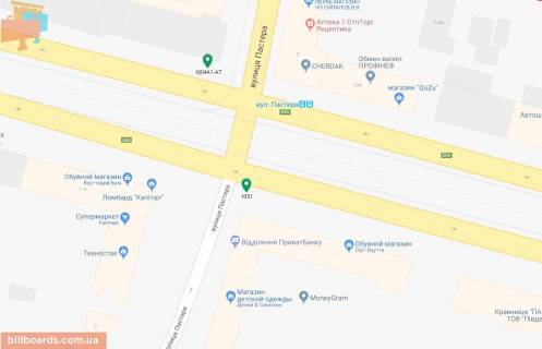 Скролер, Скрол A у Дніпро (Дніпропетровськ), 3.14х2.32  просп. Дмитра Яворницького (Карла Маркса) - вул. Пастера, рух у бік центру, біля світлофора - 169373 схема