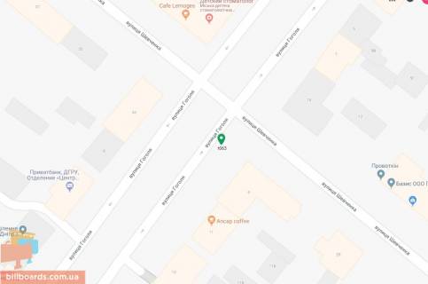 Скроллер A в Днепр (Днепропетровск), 3.14х2.32  вул. Гоголя - вул. Шевченка, біля світлофора - 169421 схема