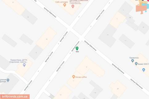 Скроллер A в Днепр (Днепропетровск), 3.14х2.32  просп. Олександра Поля (Кірова) - просп. Лесі Українки (Пушкіна), біля "АТБ", біля світлофора - 169422 схема