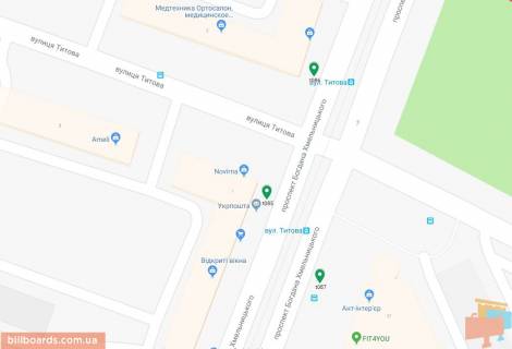 Скролер, Скрол A у Дніпро (Дніпропетровськ), 3.14х2.32  просп. Богдана Хмельницького (Героїв Сталінграда) - вул. Незалежності (Титова), буд. №2, біля світлофору - 169472 схема