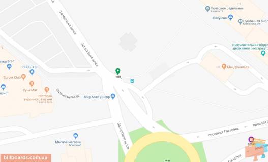 Скроллер A в Днепр (Днепропетровск), 3.14х2.32  просп. Науки (Гагаріна), навпроти ТРЦ ДАФІ, біля ресторану МАКДОНАЛЬДС, біля світлофора - 169479 схема