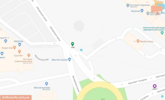 Скроллер A в Днепр (Днепропетровск), 3.14х2.32  просп. Науки (Гагаріна), навпроти ТРЦ ДАФІ, біля ресторану МАКДОНАЛЬДС, біля світлофора - 169483 схема