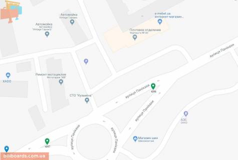 Билборд A в Днепр (Днепропетровск) Панікахи вул., 18 схема