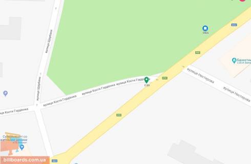 Билборд A в Днепр (Днепропетровск) Івана Мазепи пр. (кол. Петровського пр.) - Гордієнка вул. (колиш. Матлахова вул.) схема