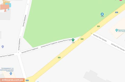 Билборд B в Днепр (Днепропетровск) Івана Мазепи пр. (кол. Петровського пр.) - Гордієнка вул. (колиш. Матлахова вул.) схема