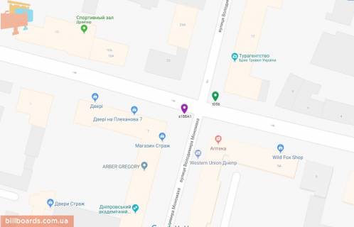 Скролер, Скрол A у Дніпро (Дніпропетровськ) Володимира Великого вул. (Колиш. Плеханова вул.) - Мономаха вул. (Колиш. Московська вул.), 10 - 172582 схема