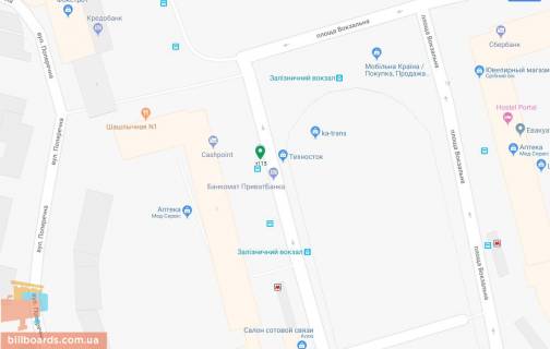 Scrolller, Scroll A in Dnipro (Dnipropetrovsk), 3.14х2.32  pl. Vokzal'na, 1, kinceva zupinka tramvau No1 - 169502 scheme