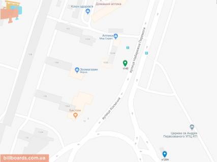 Скроллер A в Днепр (Днепропетровск) Набережна Перемоги вул., 102 Б - 172610 схема