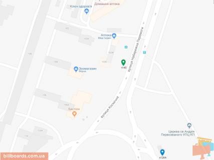 Скроллер A в Днепр (Днепропетровск) Набережна Перемоги вул., 102 Б - 172613 схема