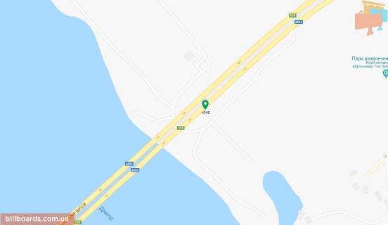 Билборд A в Днепр (Днепропетровск), 6х3  Кайдацький міст, з'їзд у напрямку ж/м Ломовий (Фрунзенський) схема