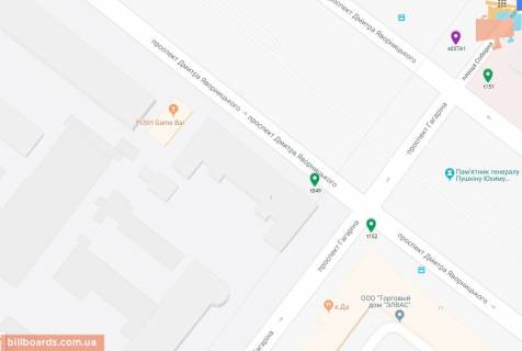 Скролер, Скрол A у Дніпро (Дніпропетровськ), 3.14х2.32  просп. Дмитра Яворницького (Карла Маркса) - просп. Науки (Гагаріна), рух у бік набережної перед пехрестям на світлофорі - 169361 схема