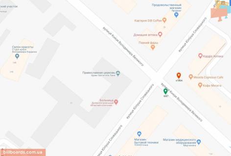 Беклайт A у Дніпро (Дніпропетровськ) Володимира Великого вул. (Колиш. Плеханова вул.) - Словацького вул. схема