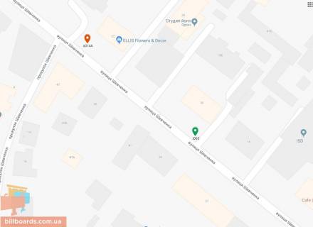 Бэклайт A в Днепр (Днепропетровск), 3.14х2.32  вул. Шевченка, 18 схема