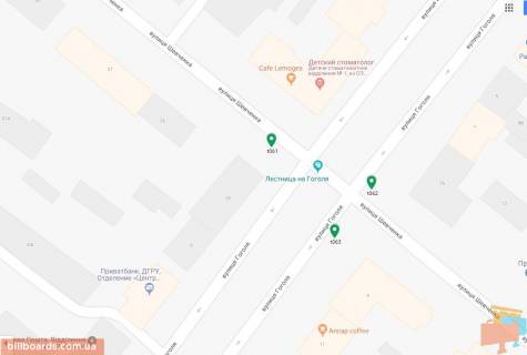 Скроллер A в Днепр (Днепропетровск), 3.14х2.32  вул. Шевченка, 33 - вул. Гоголя, рух вгору на світлофорі - 169414 схема