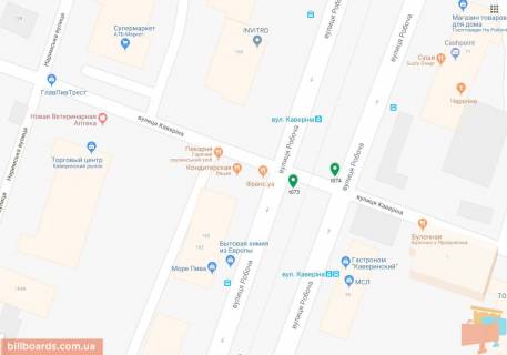 Скролер, Скрол A у Дніпро (Дніпропетровськ), 3.14х2.32  вул. Робоча, 77 - вул. Професора Герасюти  (Каверіна) - 169459 схема