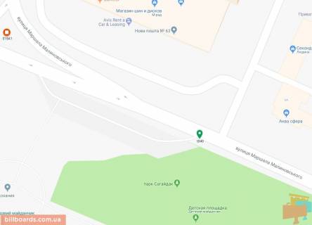 Бэклайт A в Днепр (Днепропетровск), 3.14х2.32  вул. Сонячна Набережна (Маршала Малиновського) навпроти буд. №6, біля ТРЦ ВАВІЛОН схема