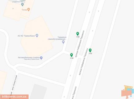 Скроллер A в Днепр (Днепропетровск) Набережна Перемоги вул., 30, навпроти - 180751 схема