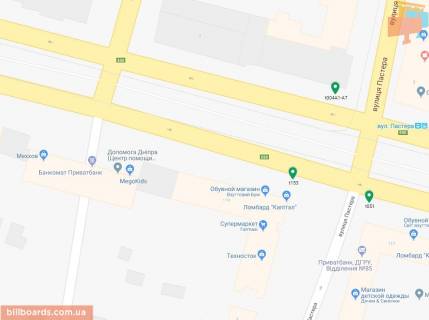 Скроллер A в Днепр (Днепропетровск), 3.14х2.32  просп. Дмитра Яворницького (Карла Маркса), 119, боковий вхід на Центральний ринок "Озерка", на світлофорі - 169613 схема