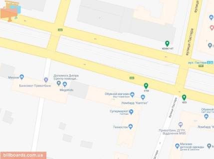 Скроллер A в Днепр (Днепропетровск), 3.14х2.32  просп. Дмитра Яворницького (Карла Маркса), 119, боковий вхід на Центральний ринок "Озерка", на світлофорі - 169616 схема