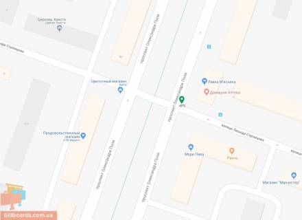 Скроллер A в Днепр (Днепропетровск) Поля пр.  (колиш. Кірова пр.) - Олександра Щербакова (Стромцова, Вакуленчука), 4 - 180688 схема