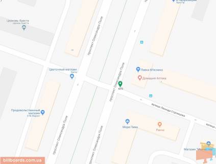Скроллер A в Днепр (Днепропетровск) Поля пр.  (колиш. Кірова пр.) - Олександра Щербакова (Стромцова, Вакуленчука), 4 - 180691 схема