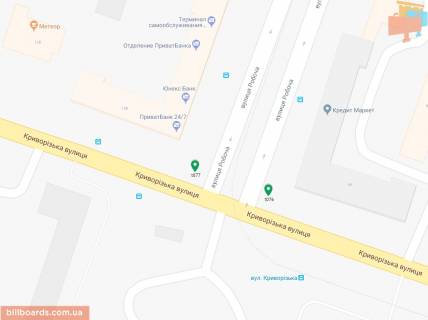 Бэклайт A в Днепр (Днепропетровск), 3.14х2.32  вул. Робоча в районі буд. 99, напрямок від СК МЕТЕОР, на світлофорі схема