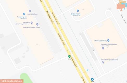 Призма A в Днепр (Днепропетровск) Запорізьке шосе, 62К - 180637 схема