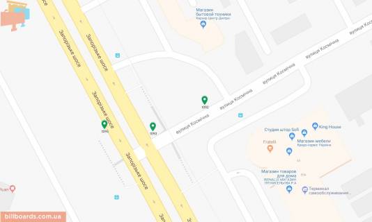 Призма A в Днепр (Днепропетровск) Запорізьке шосе - Космічна вул. - 180640 схема