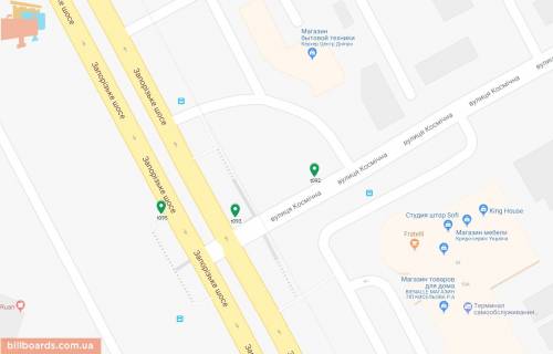 Призма A в Днепр (Днепропетровск) Запорізьке шосе - Космічна вул. - 180641 схема