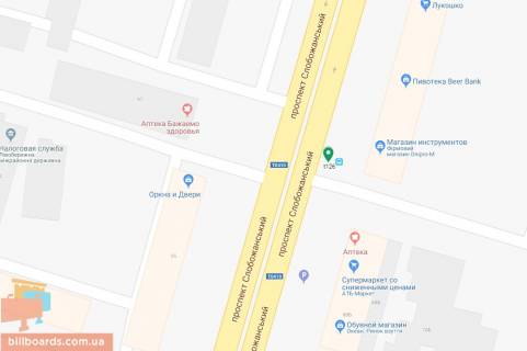Скроллер A в Днепр (Днепропетровск), 3.14х2.32  просп. Слобожанський, 68/Б, біля  ТЦ "Океан", на світлофорі - 181554 схема